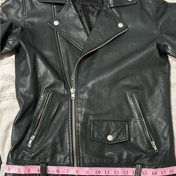 Barneys New York Black Leather Jacket - Picture 4 of 9